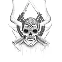 impala low rider cars  , sugar skulls ,guns, bullets,jail bars ,pitbulls,100 dollar bills,  spanish ,grim reaper, angels tattoo design idea
