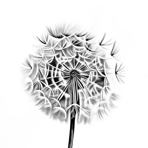 Dandelion tattoo design idea