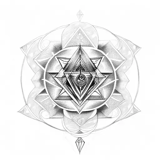 Design a tattoo inspired by Egyptian and Greek mythology, featuring sacred geometry elements like The 7 Chakras tattoo design idea