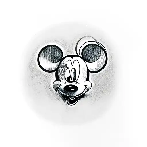 mickey mouse head with pants tattoo