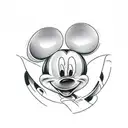 Mickey Mouse tattoo design idea