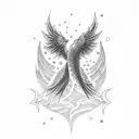 leviathan vs phoenix tattoo design idea