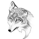 mehndi wolf back tattoo design idea