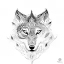 mehndi wolf back tattoo design idea