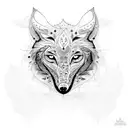 mehndi wolf back tattoo design idea