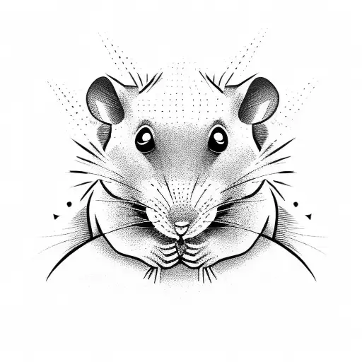 rapper rat tattoo design idea