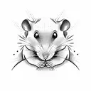 rapper rat tattoo design idea