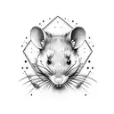 rapper rat tattoo design idea