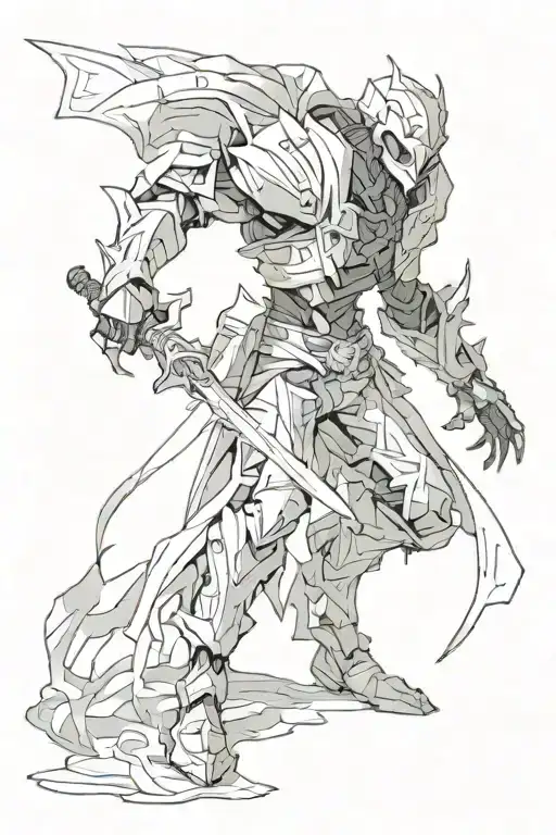 solo leveling shadow tattoo design idea