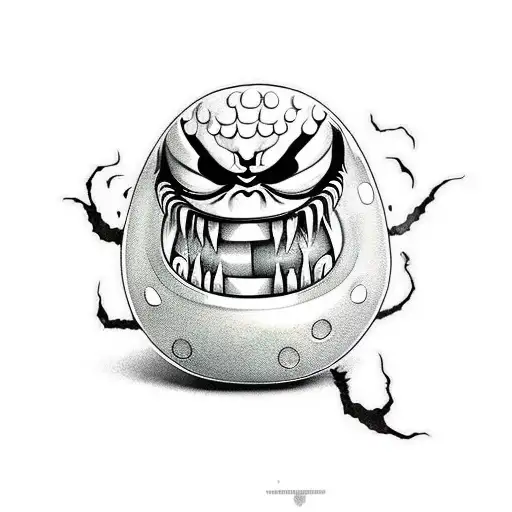 venomized hulk daruma  tattoo design idea