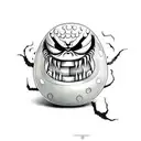 venomized hulk daruma  tattoo design idea