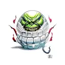 venomized hulk daruma  tattoo design idea