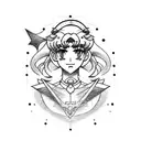 sailor moon tattoo design idea