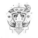sailor moon tattoo design idea