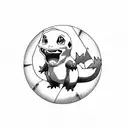 charmander tattoo design idea