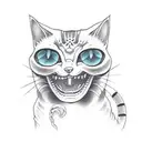Gato creepy tattoo design idea