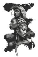 Italian culture and African American culture tattoo design idea