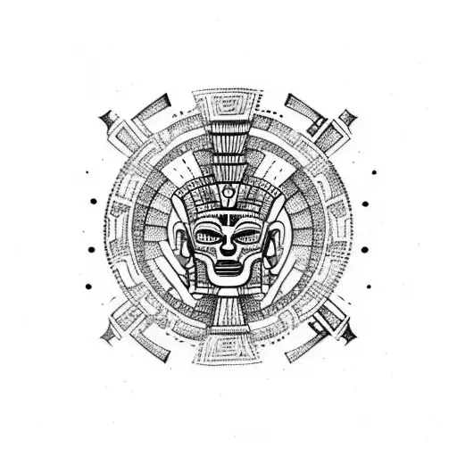 Mayan Aztec  design tattoo design idea