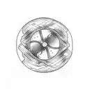 night and day donut tattoo design idea