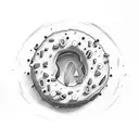 night and day donut tattoo design idea