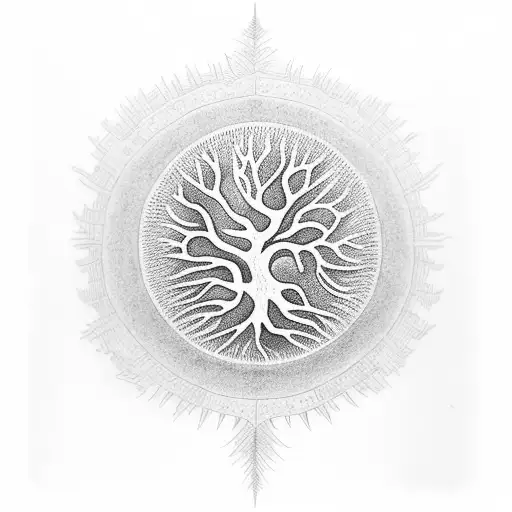 a realistic tree of life tattoo with the dates 1940, 1943,1981,2009 tattoo design idea