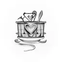 fuck LOVE in cart tattoo design idea