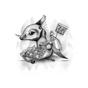 fuck LOVE in cart tattoo design idea