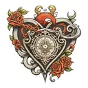 heart gate opening tattoo design idea