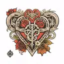 heart gate opening tattoo design idea