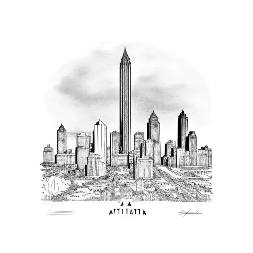 Atlanta skyline  tattoo design idea