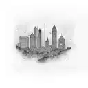 Atlanta skyline  tattoo design idea
