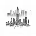 Atlanta skyline  tattoo design idea