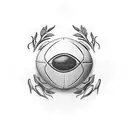 rugby ball with a chilli pepper tattoo design idea