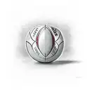 rugby ball with a chilli pepper tattoo design idea