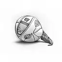 rugby ball with a chilli pepper tattoo design idea