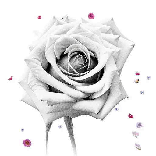 Rose flower, BTS love yourself album art and gemini tattoo design idea
