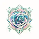 Rose gemini tattoo design idea