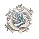 Rose gemini tattoo design idea