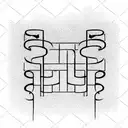 question mark made of speakers tattoo design idea