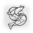 question mark made of speakers tattoo design idea