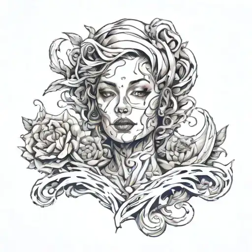 you have a lively face and today it expresses suffering, but tattoo design idea
