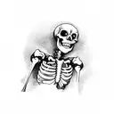 dancing Skeleton  tattoo design idea