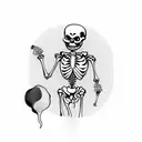 dancing Skeleton  tattoo design idea