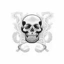 dancing Skeleton  tattoo design idea