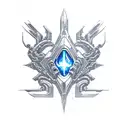 Starcraft 2 Terraner logo in Cyborg tattoo design idea