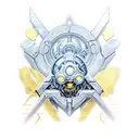 Starcraft 2 Terraner logo in Cyborg tattoo design idea