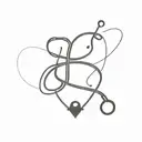 stethoscope heart lightbulb tattoo design idea