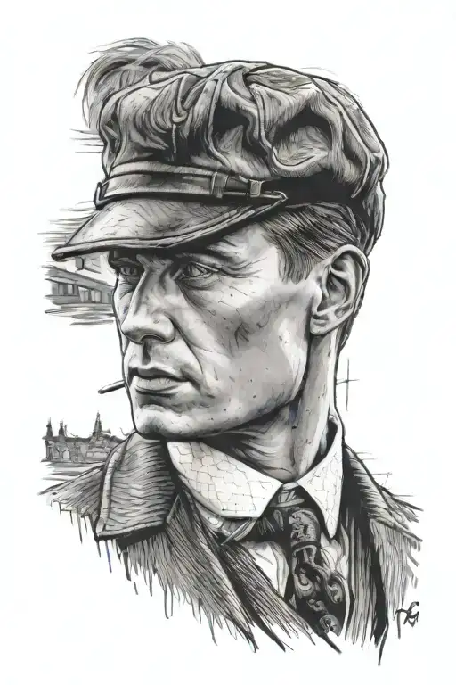peaky blinder Thomas Shelby tattoo design idea
