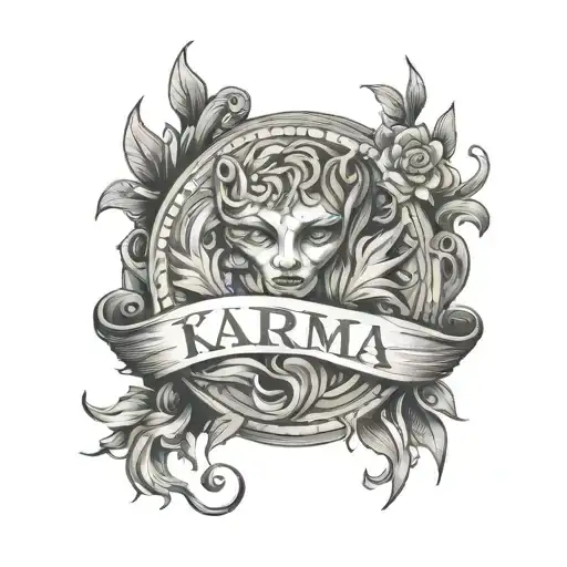 karma antisocial personality disorder tattoo design idea