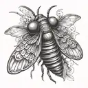 karma love hate antisocial cicada tattoo design idea
